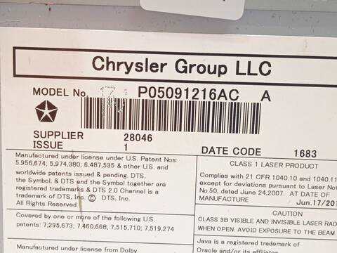 Foto 4ª: Sistema DVD Jeep Grand Cherokee 3.0 CRD V6 4X4 190CV 140KW [EXF,EXN] (1950)