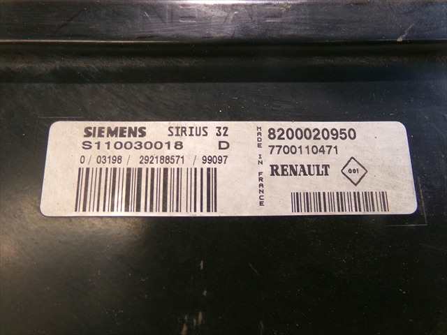 Foto 4ª: Centralita Motor ECU Renault Megane 1.4 G COUPE,1999-2002 [K4J] (1999)