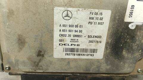 Foto 4ª: Centralita Motor ECU Mercedes Sprinter 310/313/316 CDI 906.131/132/133/135) 129CV 95KW CAJA ABIERTA [651955] (2011)
