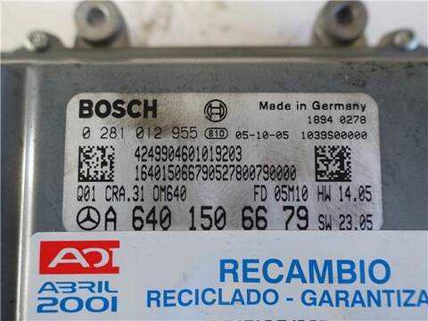 Foto 3ª: Centralita Motor ECU Mercedes Clase B 150 2.0 200 CDI 245.208) 140CV 103KW [OM 640.941] (2005)