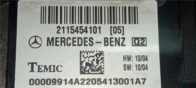Caja Reles Fusibles Mercedes Clase CLS 350 3.5 G (219.356) 200KW V6 (BM 219) CAT