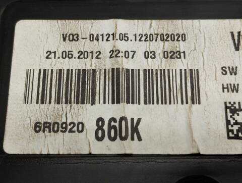 Foto 4ª: Cuadro de Instrumentos Volkswagen Polo ADVANCE 70CV 51KW [CGPA] (2012)