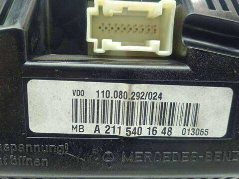 Foto 2ª: Cuadro de Instrumentos Mercedes Clase E 180 3.0 V6 CAT BERLINA 231CV 170KW [M272943] (2006)