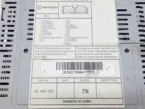 Foto 3ª: Sistema Audio Radio CD Chevrolet Epica LT 150CV 110KW [Z20S] (2009)