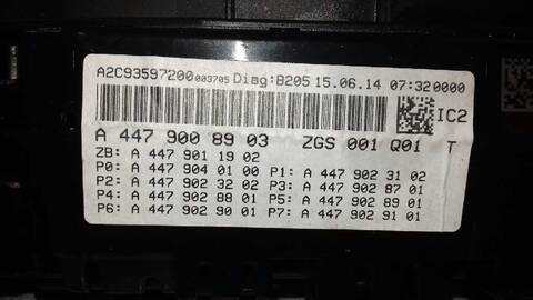 Foto 3ª: Cuadro de Instrumentos Mercedes Clase V 200 2.1 CDI CAT 190CV 140KW [651950] (2017)