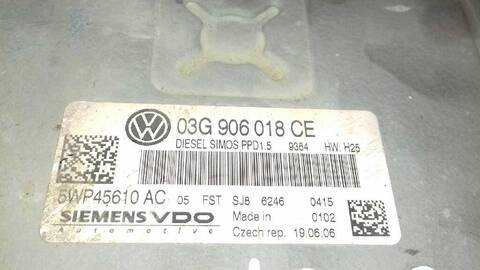 Foto 2ª: Centralita Motor ECU Volkswagen Passat ADVANCE 4MOTION 140CV 103KW [BKP] (2006)