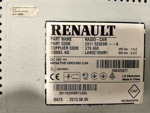 Foto 2ª: Pantalla Multifuncion Renault Clio K9KB6 (2015)