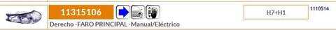 Foto 2ª: Faro Derecho Ford Mondeo BERLINA 130CV 96KW