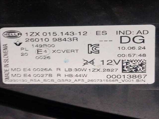 Foto 3ª: Piloto Delantero Derecho Renault Scenic EV60 E-TECH PHASE I (2023)