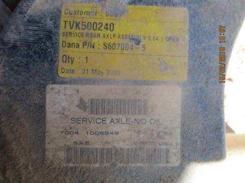 Foto 3ª: Diferencial Trasero Land Rover Range 2.7 TD V6 CAT 190CV 140KW [276DT] (2005)