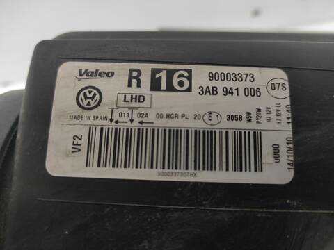 Foto 2ª: Faro Derecho Volkswagen Passat CFFB BERLINA (2011)