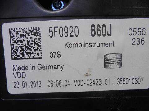 Foto 4ª: Cuadro de Instrumentos Seat Leon I-TECH 105CV 77KW [CLH] (2013)