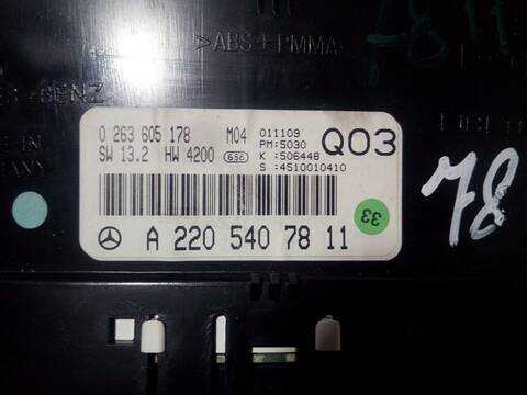 Foto 2ª: Cuadro de Instrumentos Mercedes Clase S 220 400 CDI 220.028) BERLINA 250CV 184KW [OM628960] (2002)