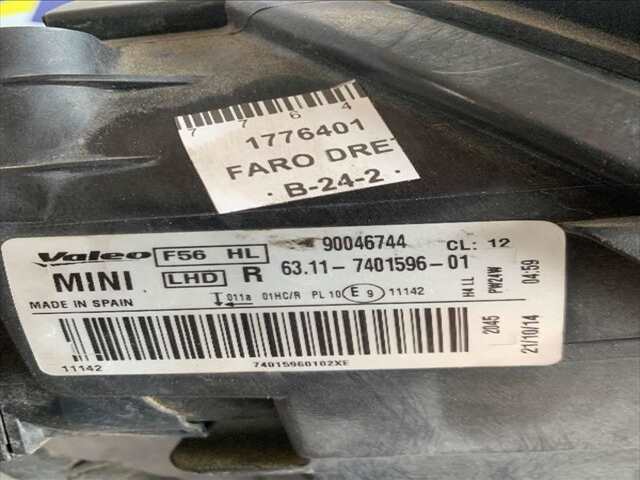 Foto 2ª: Faro Derecho Mini Mini 1.2 12V TWIN POWER TURBO 102CV 0CV [B38A12A] (2014)