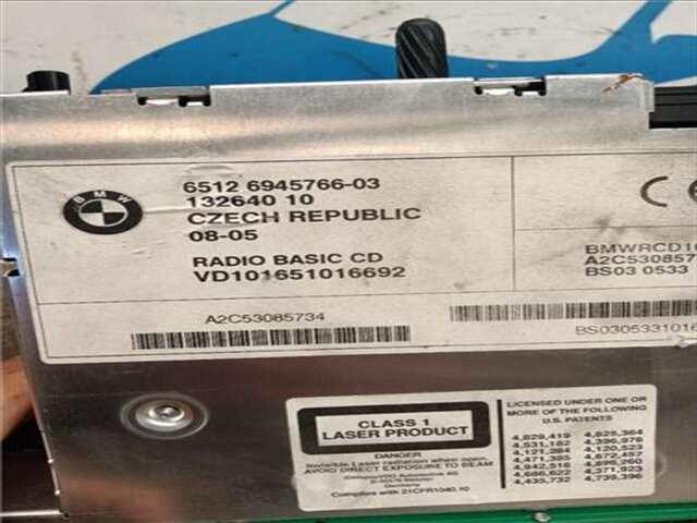 Foto 3ª: Sistema Audio Radio CD Bmw X3 2.0 D 16V CAT [M47N 204 D4]