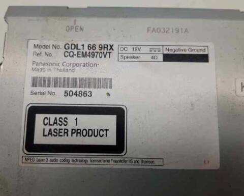 Foto 2ª: Sistema Audio Radio CD Mazda 6 2.0 DIESEL CAT BERLINA 120CV 89KW