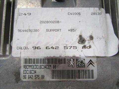 Foto 2ª: Centralita Motor ECU Citroen C4 1.6 HDI BERLINA 90CV 66KW [9HX (DV6ATED4)] (2008)