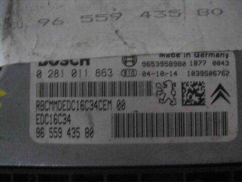 Foto 2ª: Centralita Motor ECU Citroen C4 1.6 HDI BERLINA 90CV 66KW [9HX (DV6ATED4)] (2005)