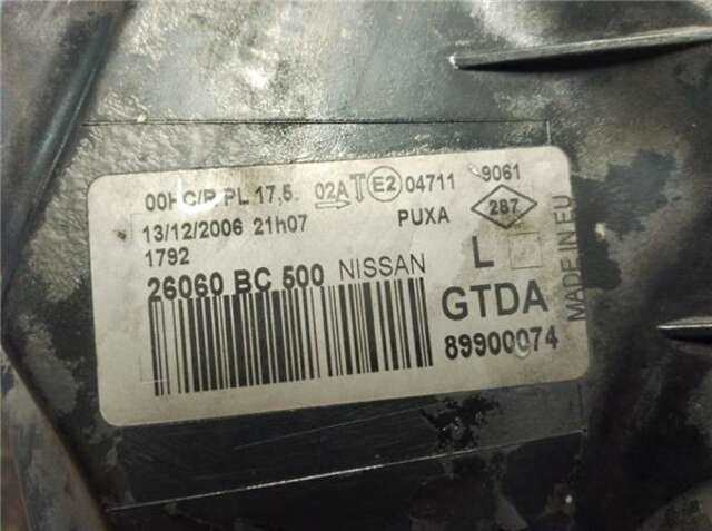Foto 3ª: Faro Izquierdo Nissan Micra 1.5 ACENTA [1.5 LTR. - 63 KW DCI TURBODIESEL CAT] [K9K]