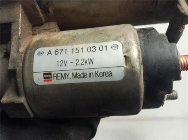 Foto 3ª: Motor de Arranque Ssangyong Rexton 2.0 CRYSTAL 4WD [2.0 LTR. - 114 KW TD CAT] [671 960]