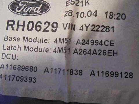 Foto 3ª: Elevalunas Manual Trasero Derecho Ford Focus 1.6 TDCI CAT BERLINA 109CV 80KW [G8DA] (2004)