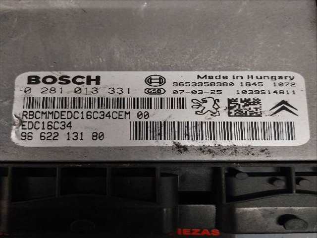 Foto 2ª: Centralita Motor ECU Peugeot 307 1.6 HDI [D-9HY] (2007)