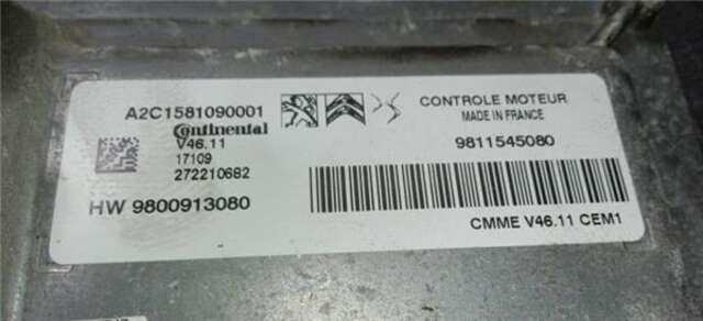 Centralita Motor ECU Peugeot 208 1.2 12V VTI