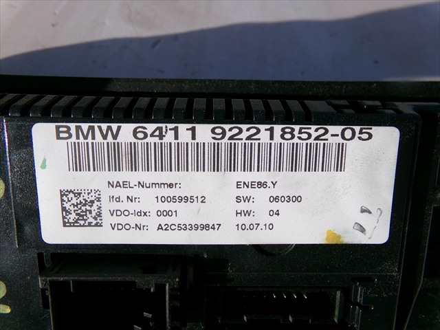 Foto 4ª: Mando Calefacción A. A. Bmw Serie 3 318 2.0 D E90,2004-2008 [N47D20C] (2010)