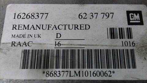 Foto 3ª: Centralita Motor ECU Opel Astra COMFORT BERLINA 101CV 74KW [X16SZR] (1999)