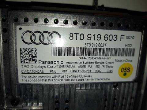 Foto 3ª: Pantalla Multifuncion Audi A5 2.0 TDI 105KW) 143CV [CAGA] (2011)