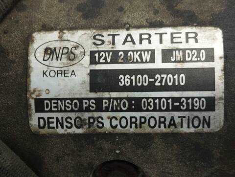Foto 4ª: Motor de Arranque Hyundai Sonata 2.0 CRDI CAT 140CV 103KW [D4EA] (2007)