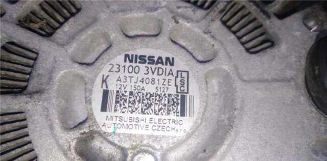 Alternador Nissan Juke 1.5 ACENTA [1.5 LTR. - 81 KW TURBODIESEL CAT]