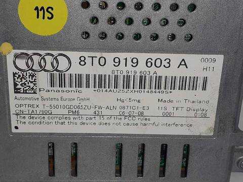 Foto 3ª: Pantalla Multifuncion Audi A4 BASICO AVANT 143CV 105KW [CAGA] (2008)