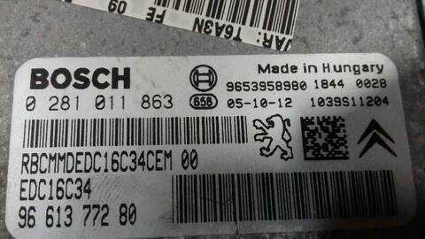 Foto 3ª: Centralita Motor ECU Peugeot 307 XT BERLINA 90CV 66KW [9HX] (2005)