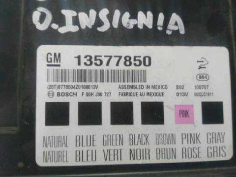 Foto 3ª: Centralita Check Control Opel Insignia COSMO BERLINA 131CV 96KW [A20DTH] (2010)