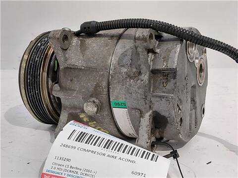 Foto 2ª: Compresor Aire Acondicionado Citroen C5 2.0 HDI DCRHZB DCRHZE) BERLINA 109CV 80KW [RHZ (DW10ATED)] (2001)