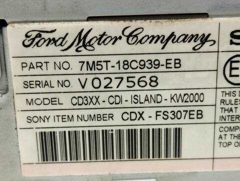 Foto 4ª: Sistema Audio Radio CD Ford Focus AMBIENTE D) BERLINA 115CV 85KW [KKDA] (2009)