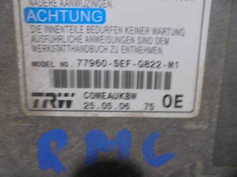Foto 3ª: Centralita Airbag Honda Accord 2.2I CTDI EXECUTIVE BERLINA 140CV 103KW [N22A1] (2006)