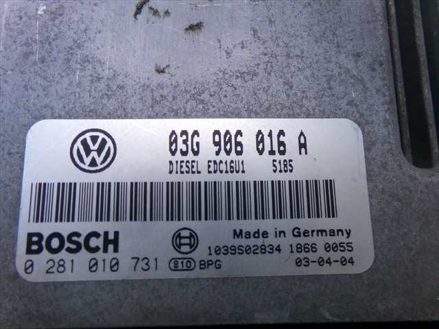 Foto 3ª: Centralita Motor ECU Volkswagen Touran 1.9 TDI 2003-2006 [AVQ] (2004)