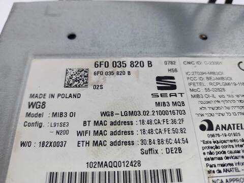 Foto 2ª: Sistema Audio Radio CD Seat Arona XPERIENCE PLUS 110CV [DLAA] (2017)