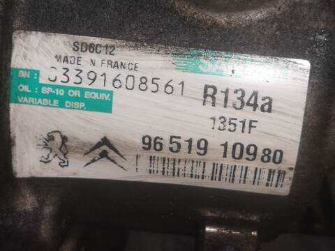 Foto 1ª: Compresor Aire Acondicionado Citroen C4 NFU BERLINA (2005)