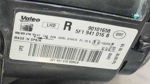 Foto 2ª: Faro Derecho Seat Leon STYLE 130CV 96KW [DACA] (2018)