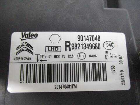 Foto 2ª: Faro Derecho Citroen C4 HN05 (2019)