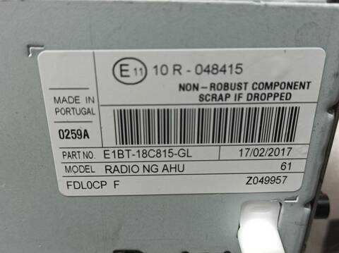 Foto 3ª: Sistema Audio Radio CD Ford Fiesta TREND 95CV 70KW [XVJC] (2017)