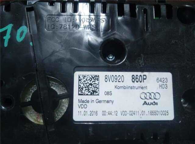 Foto 2ª: Cuadro de Instrumentos Audi A3 1.6 ATTRACTION [1.6 LTR. - 81 KW TDI] [CXX]