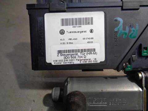 Foto 3ª: Elevalunas Eléctrico Trasero Derecho Volkswagen Phaeton 3.2 V6 24V 241CV 177KW [BKL] (2004)