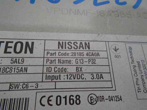 Foto 2ª: Sistema Audio Radio CD Nissan Qashqai 1.5 TD CAT 110CV 81KW [K9KA636] (2015)