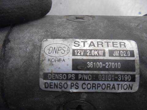 Foto 3ª: Motor de Arranque Hyundai Tucson 2.0 CRDI COMFORT 4WD) 140CV 103KW [D4EAV] (2006)