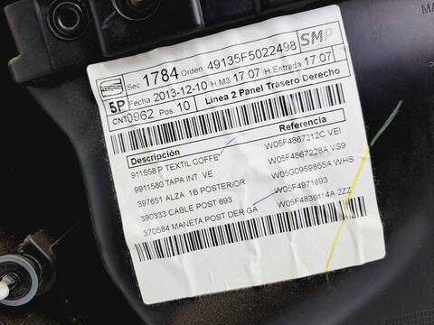 Foto 2ª: Tapizados Cartoneras Seat Leon I-TECH 105CV 77KW [CLH] (2014)