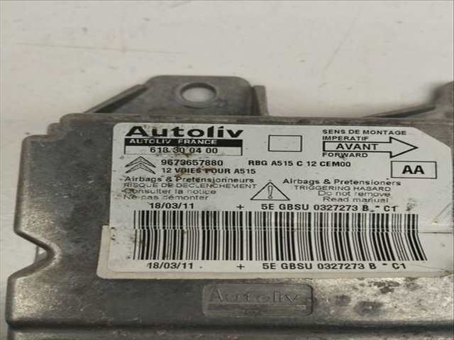 Foto 2ª: Centralita Airbag Citroen C3 1.4 HDI 68CV 50KW [8HR] (2011)